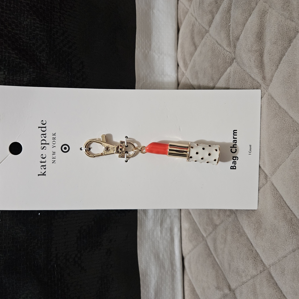 kate spade Lipstick Bag Charm - Red and Gold X Target Collab
